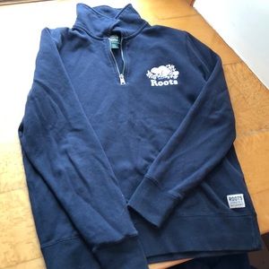 Roots athletic navy quarter zip